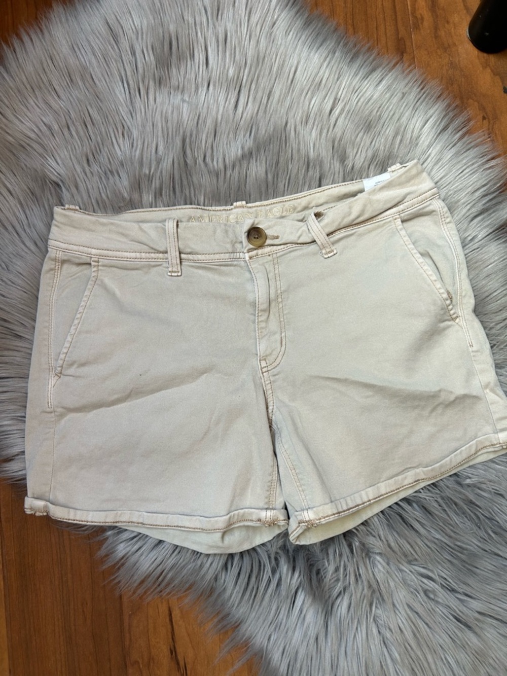 AEO Cream Super Stretch X Shorts